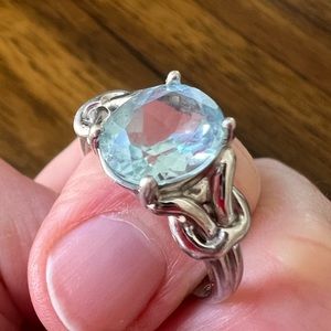 Aquamarine Sterling Silver (925) ring